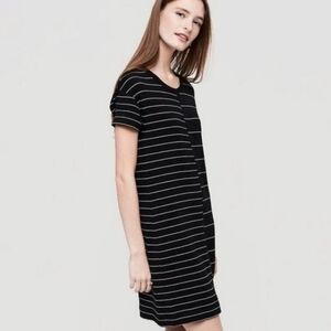 Lou & Grey Signature Soft Striped  Short Sleeve Dress